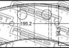 Комплект тормозных колодок, дисковый тормоз FEBEST 2101-EXPIVF (фото 2)