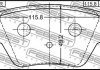 Комплект тормозных колодок, дисковый тормоз FEBEST 2101-GER (фото 2)