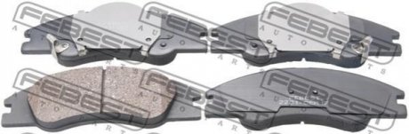 Комплект тормозных колодок, дисковый тормоз FEBEST 2201-CERIF