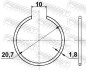 Кольцо стопорное (5 шт в упаковке) FEBEST CC-1-24X2-PCS5 (фото 2)