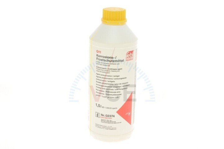 Антифриз концентрат febi antifreeze g11 yellow, 1.5л FEBI BILSTEIN 02374 (фото 1)