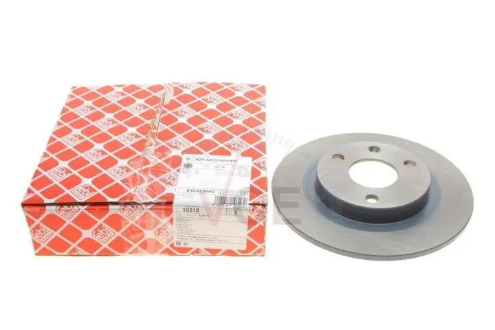 Фото 1 - Тормозные диски FEBI BILSTEIN 10318 Тормозные диски FEBI BILSTEIN 10318 (фото 1)