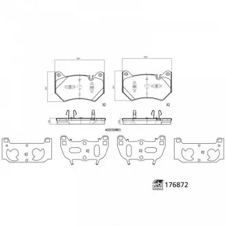 Гальмівні колодки FEBI BILSTEIN 176872