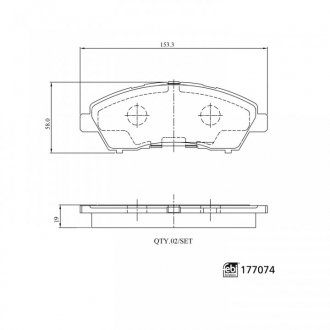 Тормозные колодки FEBI BILSTEIN 177074