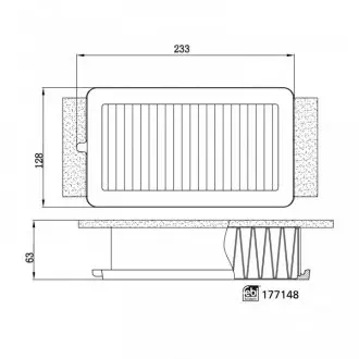 Повітряний фільтр FEBI BILSTEIN 177148
