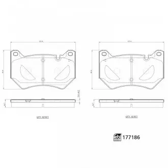 Гальмівні колодки FEBI BILSTEIN 177186
