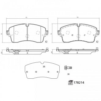 Тормозные колодки FEBI BILSTEIN 178214