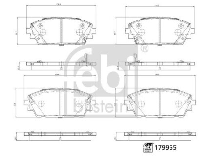 Тормозные колодки FEBI BILSTEIN 179955