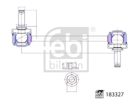 Тяга/стойкая, стабилизатор FEBI BILSTEIN 183327