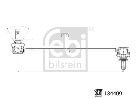 Тяга стабілізатора (переднього) Lexus UX/Toyota C-HR/Corolla/Prius 15- FEBI BILSTEIN 184409