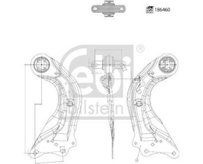 Рычаг подвески (задний) (R) Mazda 3 1.5/2.0/2.2D 13-19 FEBI BILSTEIN 186460 (фото 1)