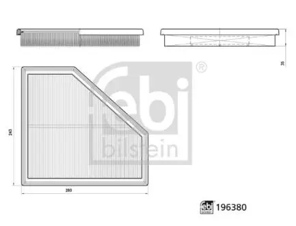 Фільтр повітряний FEBI BILSTEIN 196380