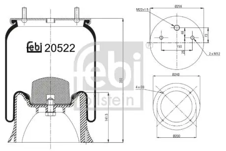 Пневмоподушка FEBI BILSTEIN 20522