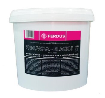 Шиномонтажна паста pneu wax-black морозостійка -15с, 5кг FERDUS 115.04