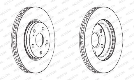 Тормозной диск FERODO DDF1814C