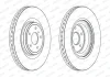 Диск гальмівний передній INFINITI FX, G, M, M37, Q50, Q60, Q70, QX70, NISSAN 370Z 2.0-5.6 09.07- FERODO DDF2430C1 (фото 1)