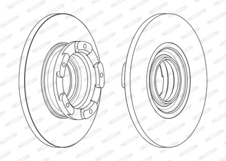 Гальмівний диск FERODO DDF247-1