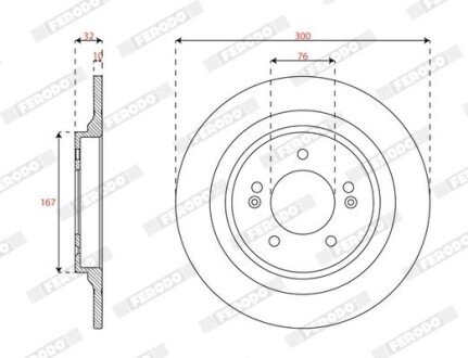 Диск тормозной FERODO DDF3099C