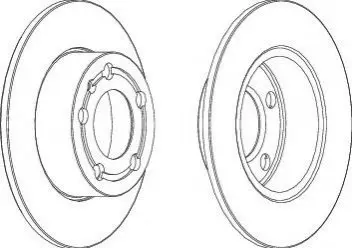 Диск тормозной задний VW Golf IV 97-03, Bora 99-05; SKODA Octavia Tour 96-10 FERODO DDF929