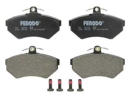 Комплект тормозных колодок, дисковый тормоз FERODO FDB1289