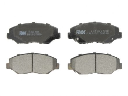 Комплект гальмівних колодок, дискове гальмо FERODO FDB1658 (фото 1)