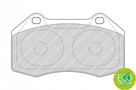 Комплект тормозных колодок, дисковый тормоз FERODO FDB1667 (фото 1)