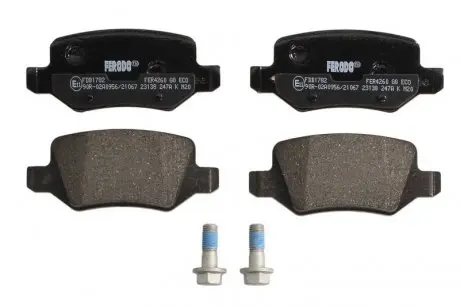 Комплект гальмівних колодок, дискове гальмо FERODO FDB1782