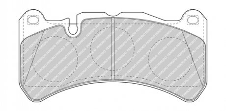Комплект тормозных колодок, дисковый тормоз FERODO FDB4212 (фото 1)
