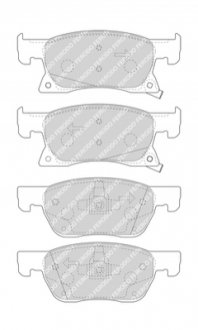 Комплект тормозных колодок, дисковый тормоз FERODO FDB4933