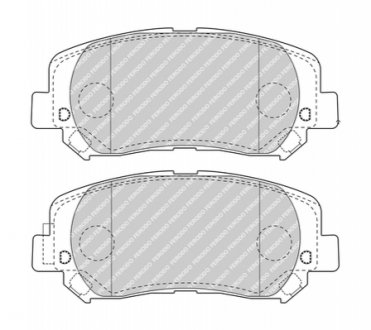 Комплект тормозных колодок, дисковый тормоз FERODO FDB4999 (фото 1)