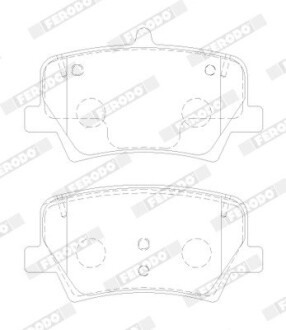 Колодки тормозные дисковые (комплект 4 шт) FERODO FDB5157