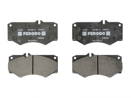 Комплект гальмівних колодок, дискове гальмо FERODO FVR239