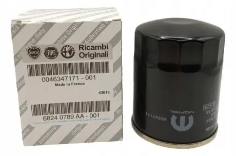Фильтр масляный LANCIA YPSILON (846) 11-; ALFA ROMEO MITO (955) 08-18; PUNTO (199) 12- FIAT 46347171