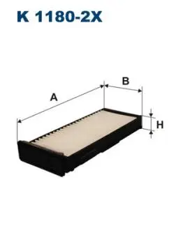 Фильтр салона FILTRON K1180-2X