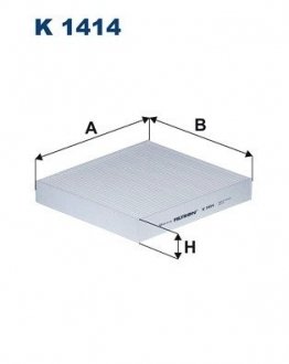 Фільтр, повітря у внутрішньому просторі FILTRON K 1414