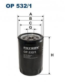 Масляный фильтр FILTRON OP532/1 (фото 1)