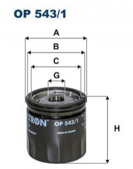 Масляний фільтр FILTRON OP543/1 (фото 1)