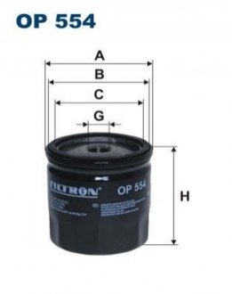Масляный фильтр FILTRON OP554 (фото 1)