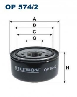 Масляний фільтр FILTRON OP574/2