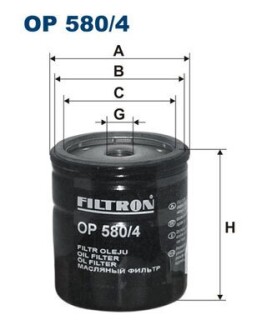 Масляний фільтр FILTRON OP580/4