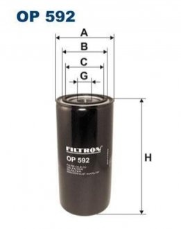 Масляний фільтр, масляний фільтр акпп FILTRON OP592 (фото 1)