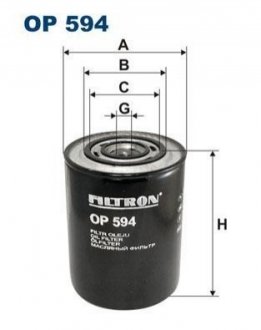 Фільтр олії movano, 2,5td w940/4, ks50013339, 4402665, wp1144 FILTRON OP594 (фото 1)