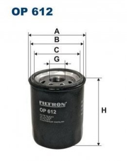 Масляный фильтр FILTRON OP612 (фото 1)