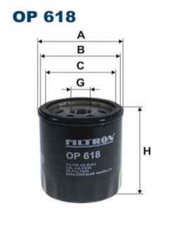 Масляний фільтр FILTRON OP618 (фото 1)