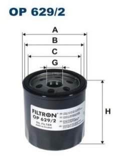 Масляний фільтр FILTRON OP629/2 (фото 1)