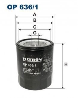Масляный фильтр FILTRON OP636/1 (фото 1)