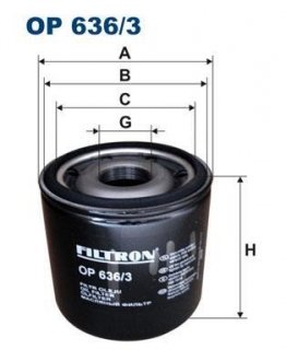 Масляный фильтр FILTRON OP636/3 (фото 1)