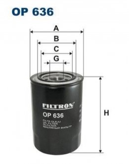 Масляний фільтр FILTRON OP636 (фото 1)