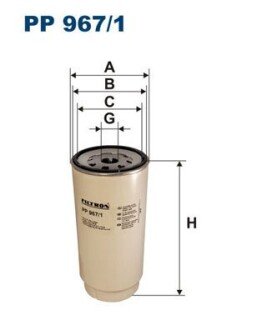 Паливний фільтр FILTRON PP967/1