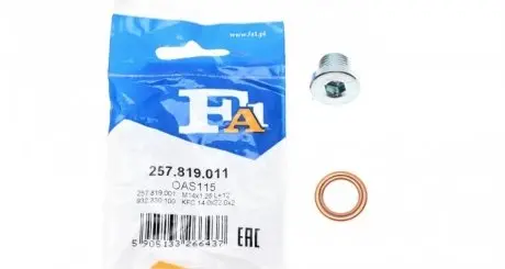 Резьбовая пробка, масляный поддон FISHER 257.819.011